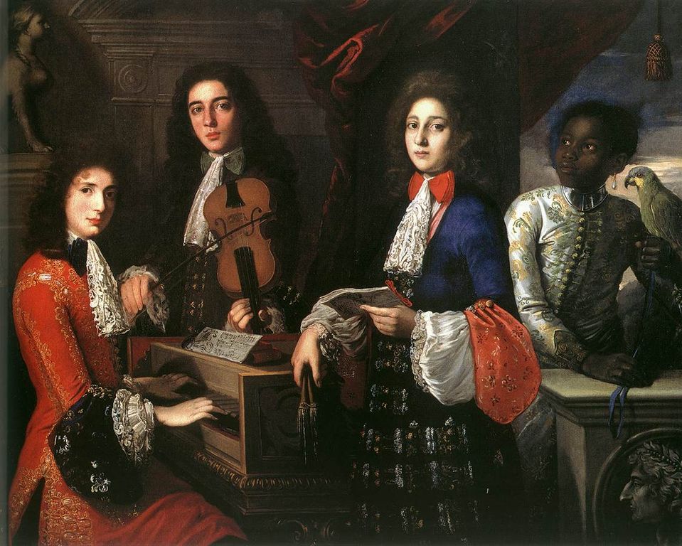 Anton Domenico Gabbiani - Portrait of Three Musicians of the Medici Cour